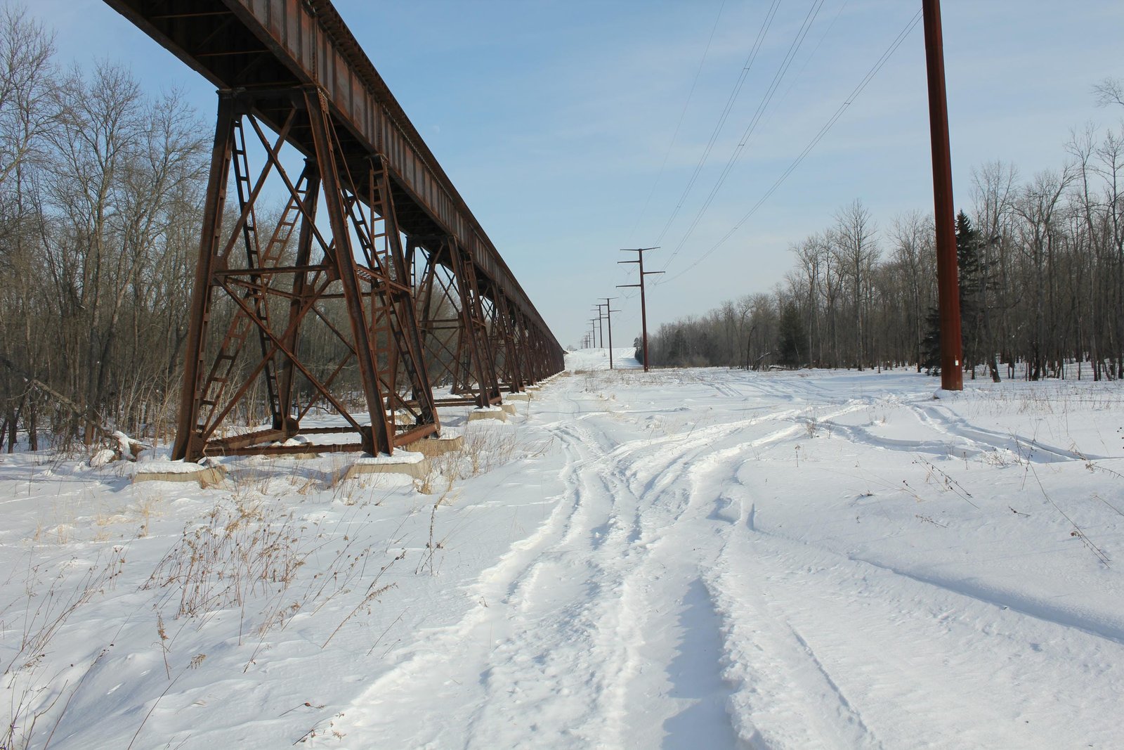 Looking east